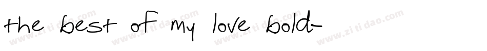 the best of my love bold字体转换
